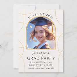 Convite para Festas de formatura Elegante - cartão