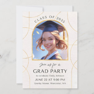 Convite para Festas de formatura Elegante - cartão