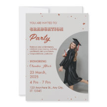 Convite para Festas de formatura Elegante Vermelha