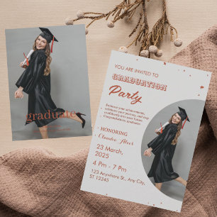 Convite para Festas de formatura Elegante Vermelha