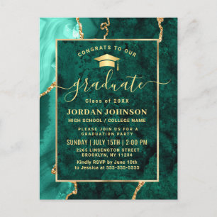 Convite para Festas de formatura Emerald Dourada m