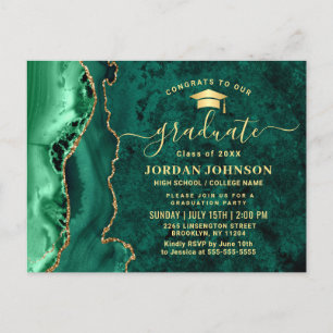 Convite para Festas de formatura Emerald Dourada m