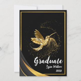 Convite para Festas de formatura Formal Dourada El