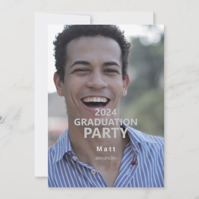 Convite para Festas de formatura Simples de Foto 2 (Frente)