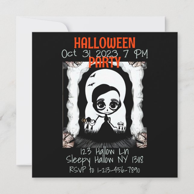 Convite para Festas de Halloween (Frente)