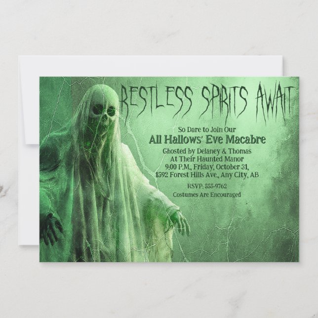 Convite para Festas de Halloween (Frente)