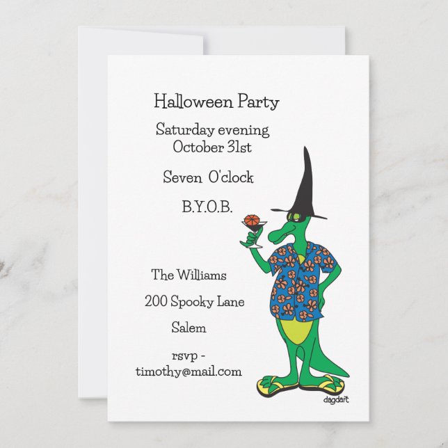 Convite para Festas de Halloween (Frente)