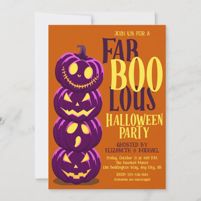 Convite para Festas de Halloween (Frente)