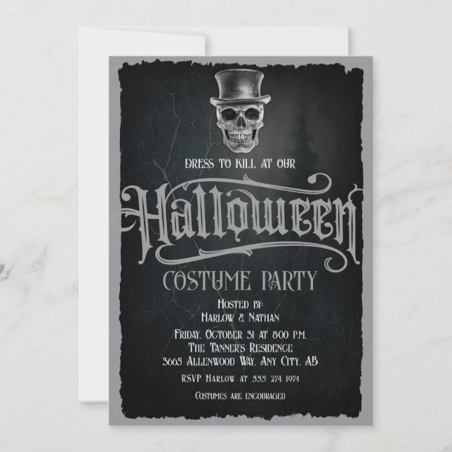 Convite para Festas de Halloween (Frente)