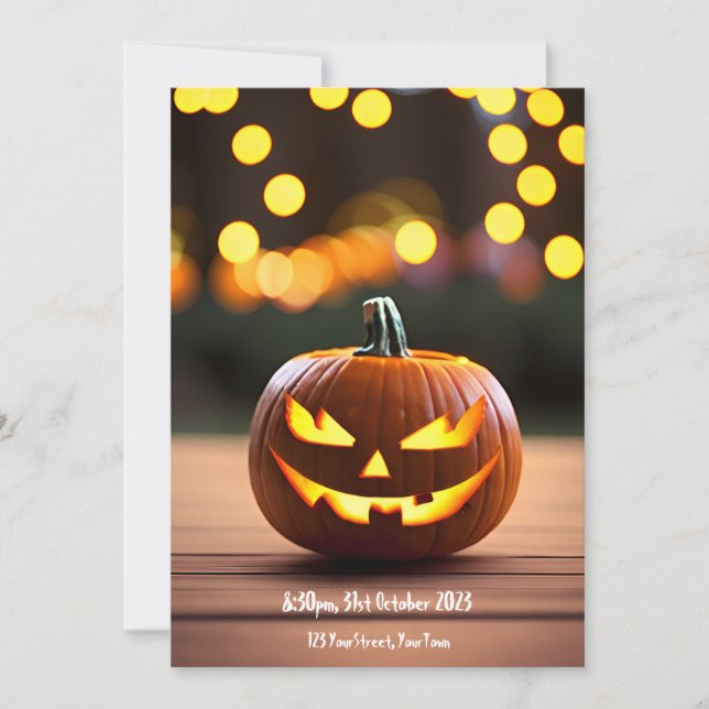 Convite para Festas de Halloween (Frente)