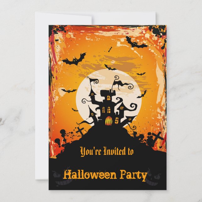 Convite para Festas de Halloween (Frente)