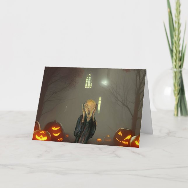 Convite para Festas de Halloween. Cartão (Frente)