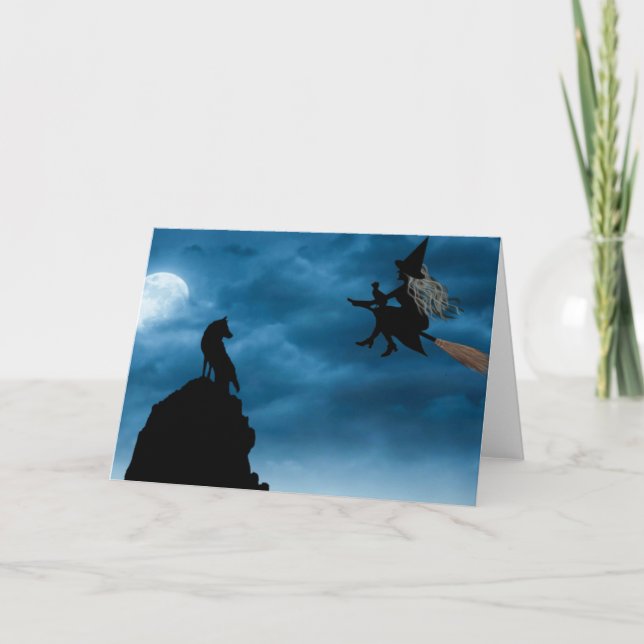 Convite para Festas de Halloween. Cartão (Frente)