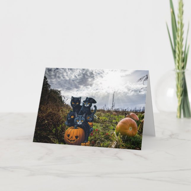 Convite para Festas de Halloween. Cartão (Frente)