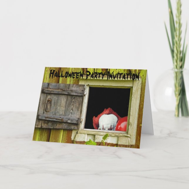 Convite para Festas de Halloween. Cartão (Frente)