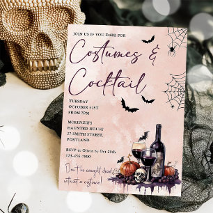 Convite para Festas de Halloween e Cocktails