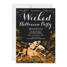 Convite para Festas de Halloween: Esqueleto de Vin