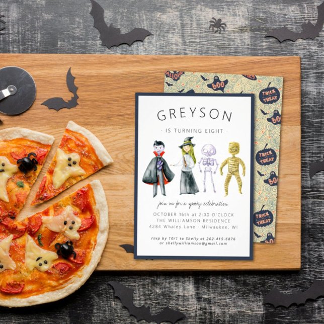 Convite para Festas de Halloween para Crianças (Criador carregado)