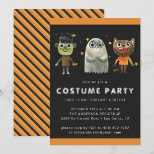 Convite para Festas de Halloween para Crianças