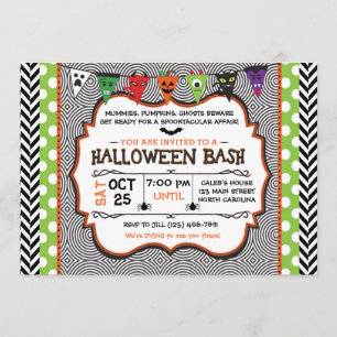 Convite para Festas de Halloween para Crianças, Co
