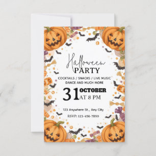 Convite para Festas de Halloween para Crianças Cut