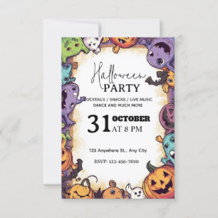 Convite para Festas de Halloween para Crianças Div