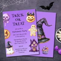 Convite para Festas de Halloween para Crianças Div