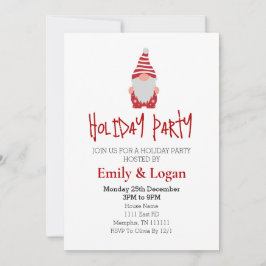 Convite para Festas de Natal de Papais noeis Gnomo