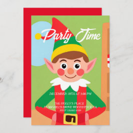Convite para Festas de Natal Elf
