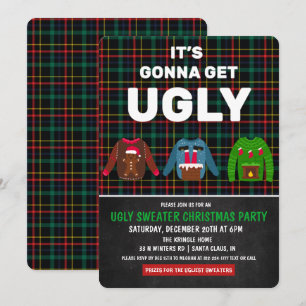 Convite para Festas de Natal Ugly Sweater