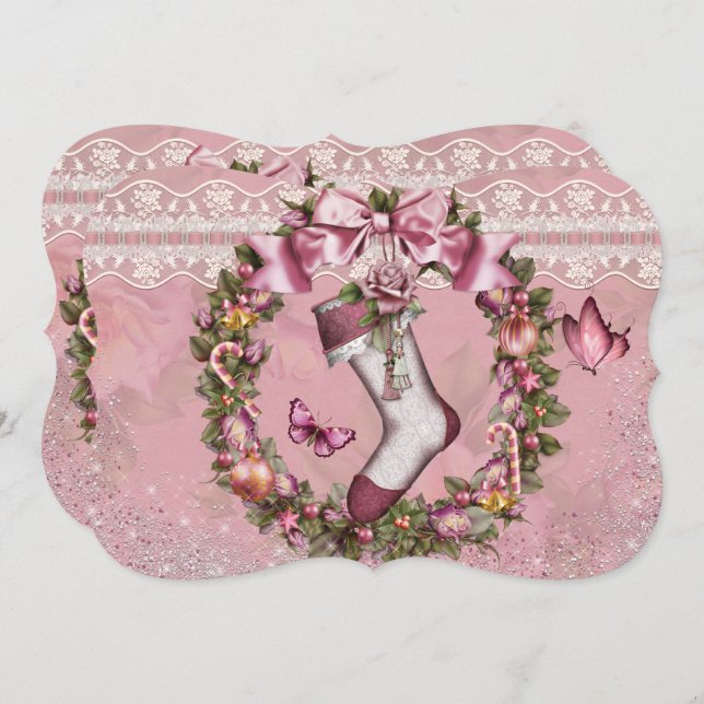 Convite para Festas de Natal Vitorianas (Frente/Verso)