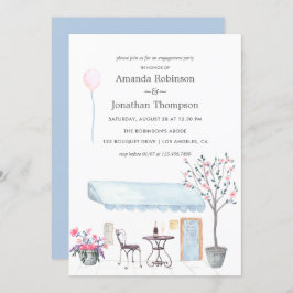 Convite para Festas de noivado com Temas Watercolo