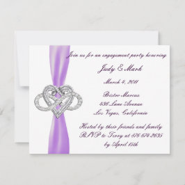 Convite para Festas de noivado do Coração Infinito