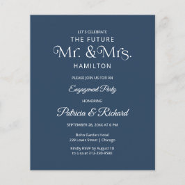 Convite para Festas de noivado do Sr. e Sra.