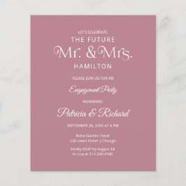 Convite para Festas de noivado do Sr. e Sra.