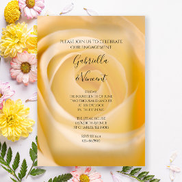 Convite para Festas de noivado Floral de Rosa Bran