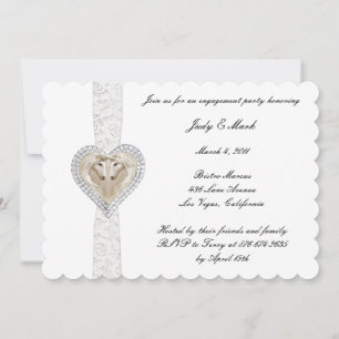 Convite Para Festas de noivado Unicórn E Lace