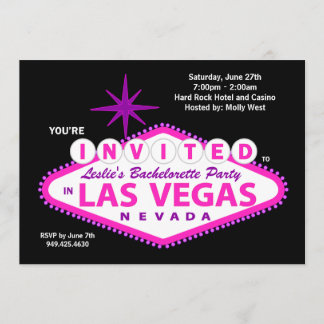 Convite para Festas de solteira de Las Vegas