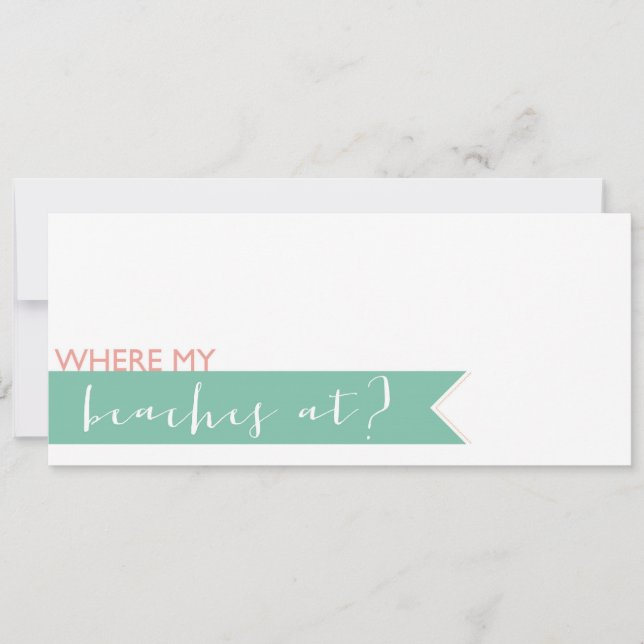 Convite para Festas de solteira de praia (Frente)