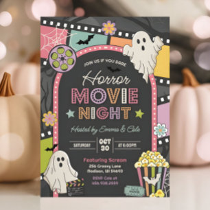 Convite para festas noturnas de Halloween Groovy