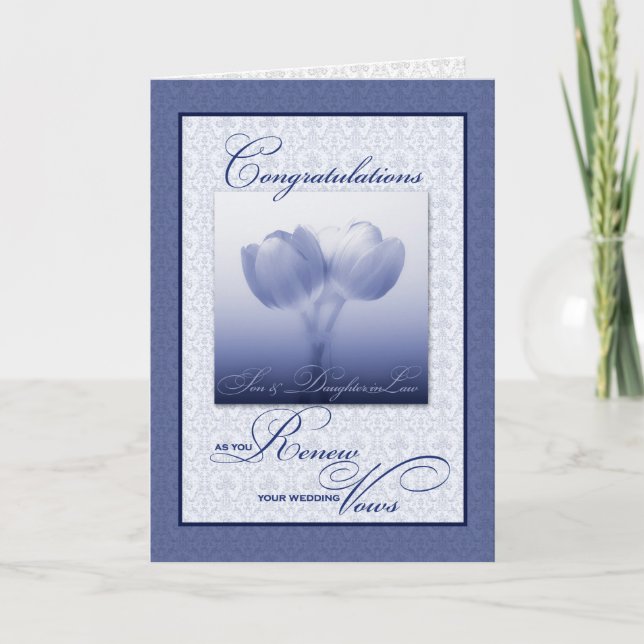 Convite Para Filho e Sua Esposa Vow RenewParabéns (Frente)