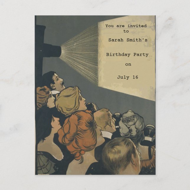 Convite para filme Vintage (Frente)