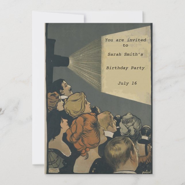 Convite para filme Vintage (Frente)