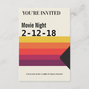 Convite para fita de vídeo VHS VHS da Noite de Fil