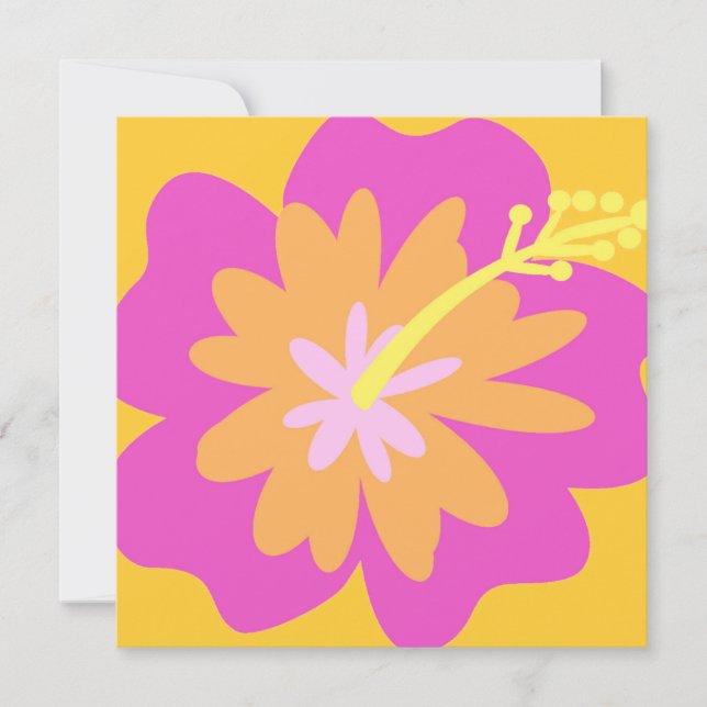 Convite para Flor de Hibiscus (Frente)
