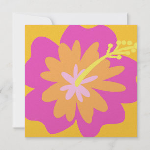 Convite para Flor de Hibiscus