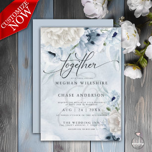 Convite para Flores Azuis de Casamento Russo