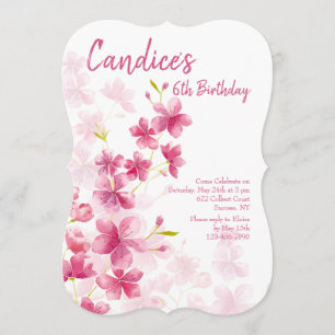 Convite para Flores de Aquarela
