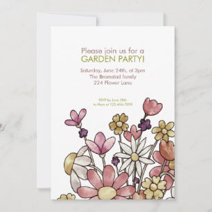 Convite para Flores de Cores Aquáticas da Frota d