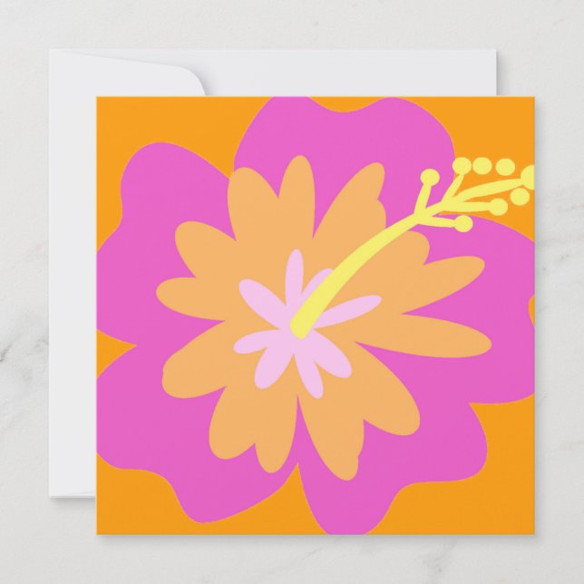 Convite para Flores de Hibisco (Frente)